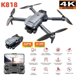 NEW K818 Max Drone With 4K Aerial Photography HD Camera Professional Brushless Obstacle Avoidance Folding Quadcopter RC UAV Toys