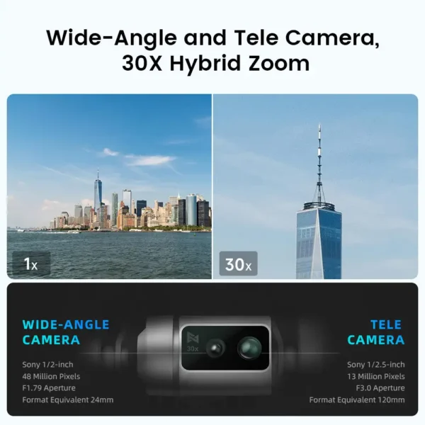 FIMI X8 TELE 3-Axis Gimbal 4K HDR 48MP 30x Camera Drone Professional GPS 10KM RC Quadcopter 2024 New Arrivals - Image 2
